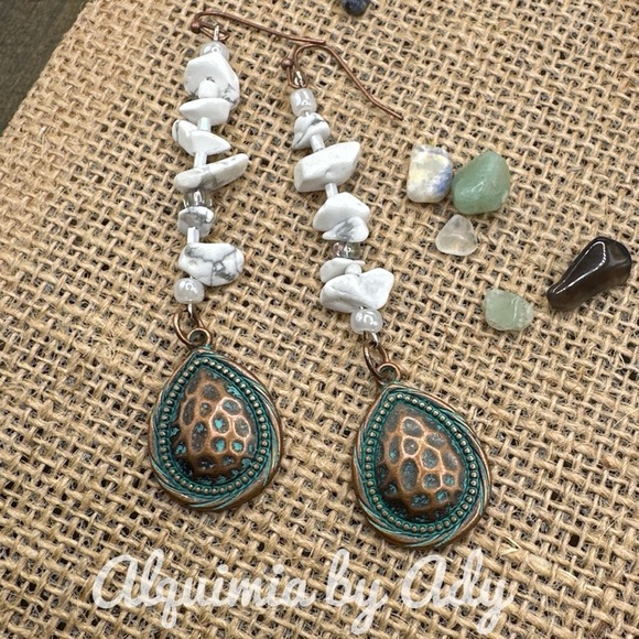 Alquimia by Ady Turquoise and Bronze Earrings - Picture 1 of 1